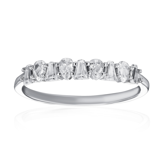 Срібна каблучка з фіанітами. Артикул SZDR15670-R/12/1