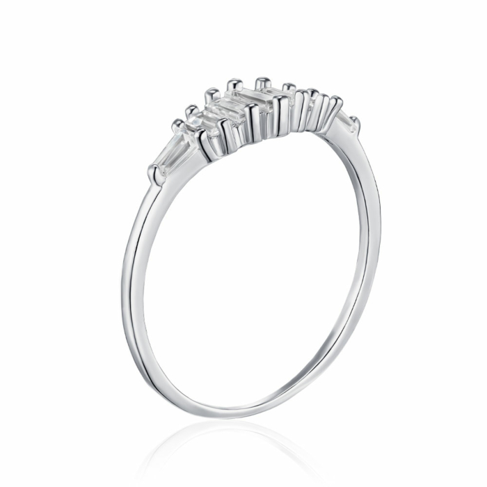 Срібна каблучка з фіанітами. Артикул SZDR15671-R/12/1