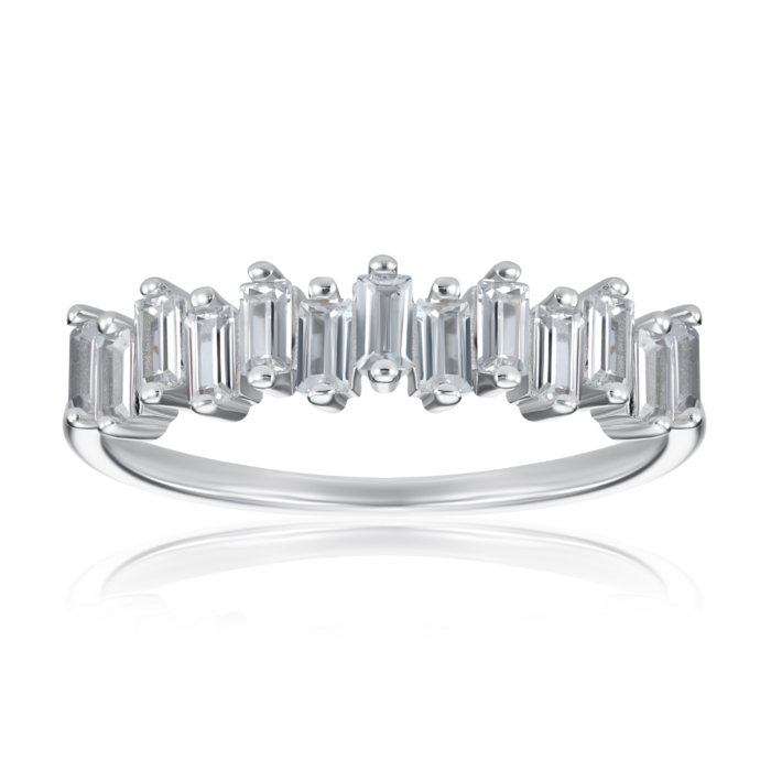 Серебряное кольцо с фианитами. Артикул SZDR15678-R/12/1