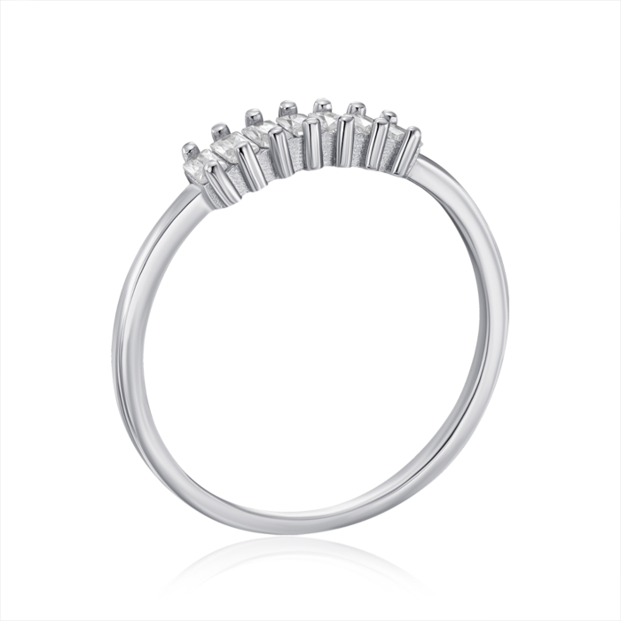 Срібна каблучка з фіанітами. Артикул SZDR15680-R/12/1