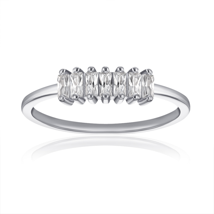 Срібна каблучка з фіанітами. Артикул SZDR15680-R/12/1