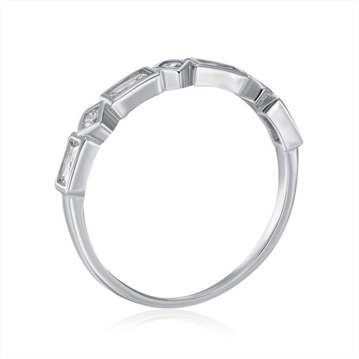 Срібна каблучка з фіанітами. Артикул SZDR15681-R/12/1