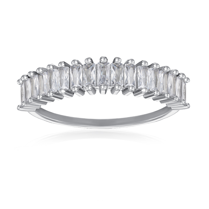 Срібна каблучка з фіанітами. Артикул SZDR15683-R/12/1