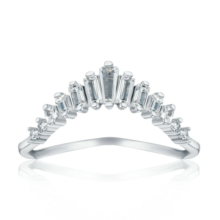 Серебряное кольцо с фианитами. Артикул SZDR15684-R/12/1