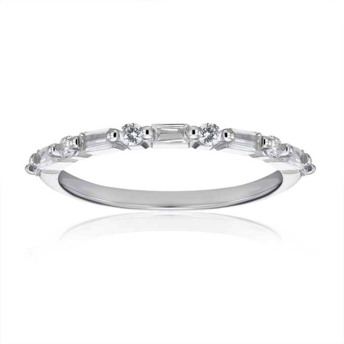 Срібна каблучка з фіанітами. Артикул SZDR15696-R/13/1