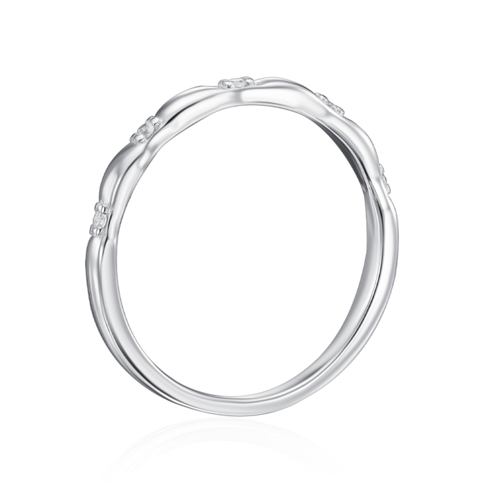 Срібна каблучка з фіанітами. Артикул SZDR15697-R/12/1