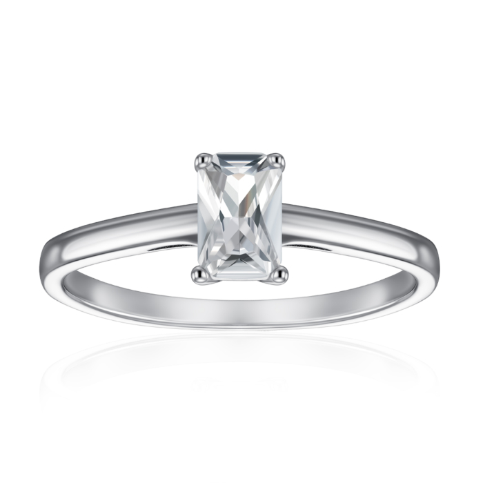 Срібна каблучка з фіанітом. Артикул SZDR15698-R/12/1