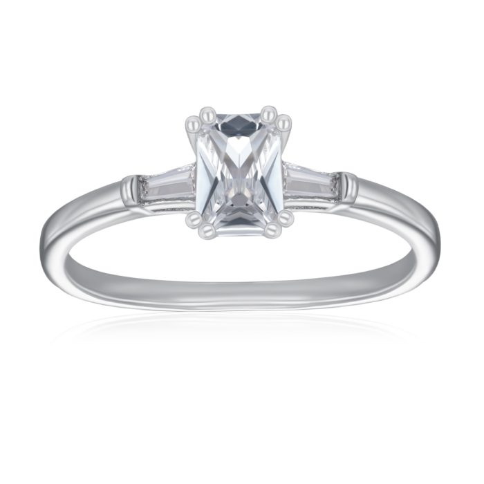 Серебряное кольцо с фианитами. Артикул SZDR15705-R/12/1