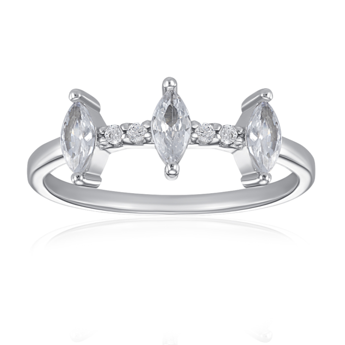 Серебряное кольцо с фианитами. Артикул SZDR15712-R/12/1