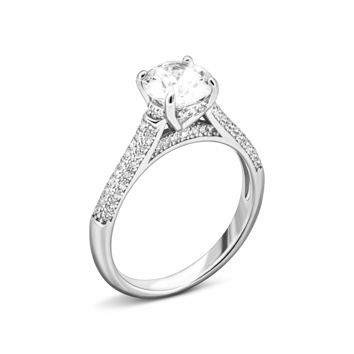 Серебряное кольцо с фианитами. Артикул UG5SZDR16524