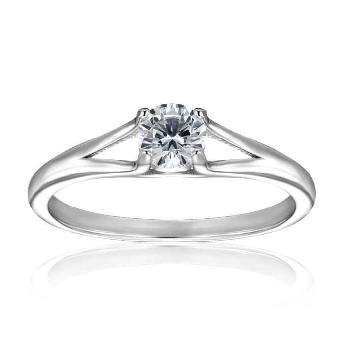 Срібна каблучка з фіанітом. Артикул SZDR16700-R/12/1