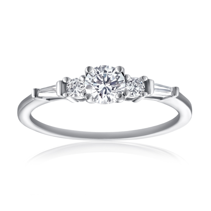 Серебряное кольцо с фианитами. Артикул SZDR16701-R/12/1