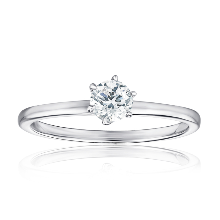 Серебряное кольцо с фианитом. Артикул SZDR16704-R/12/1