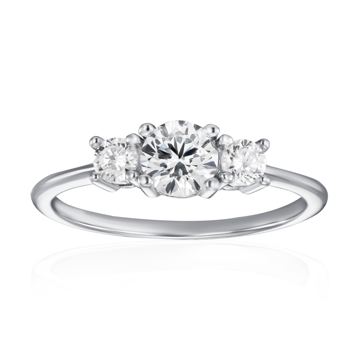 Серебряное кольцо с фианитами. Артикул SZDR16705-R/12/1