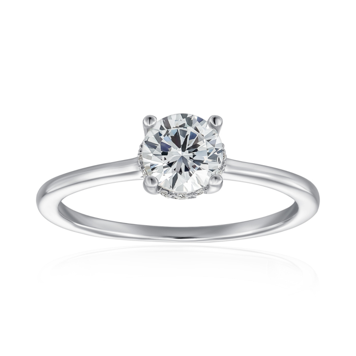 Срібна каблучка з фіанітом. Артикул SZDR16709-R/12/1