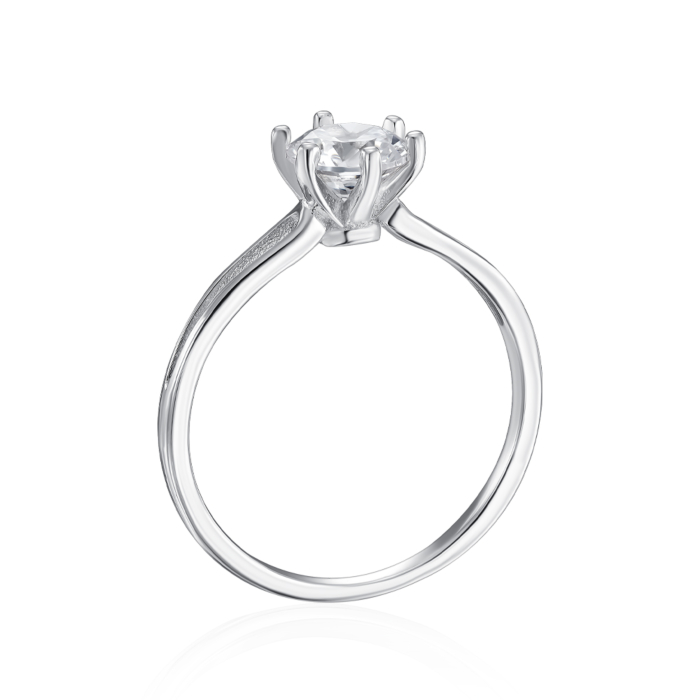 Срібна каблучка з фіанітом. Артикул SZDR16718-R/12/1