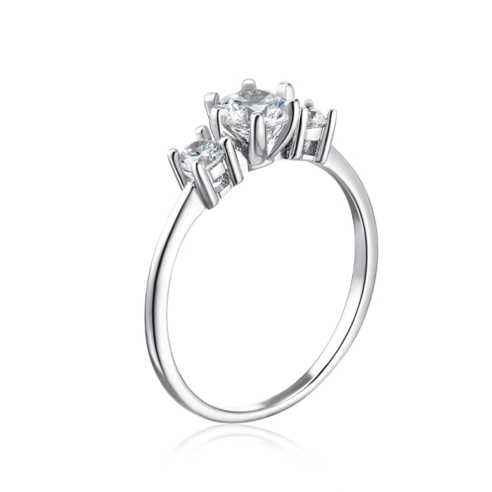 Срібна каблучка з фіанітами. Артикул SZDR16723-R/12/1