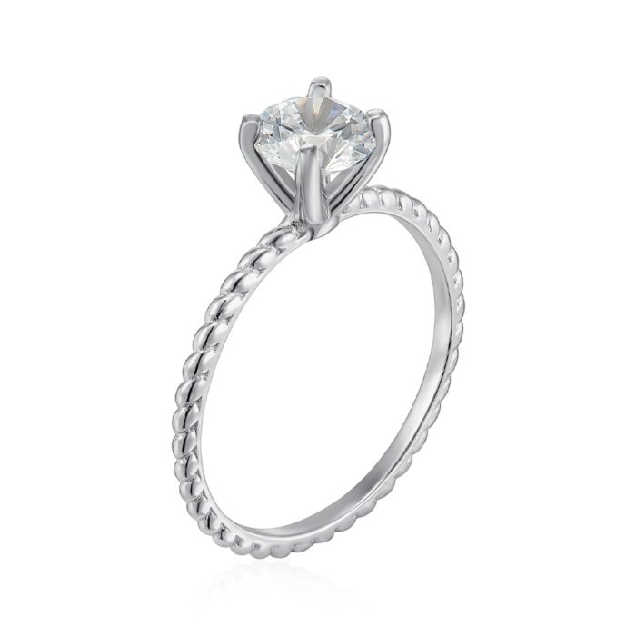 Серебряное кольцо с фианитом. Артикул SZDR16727-R/12/1