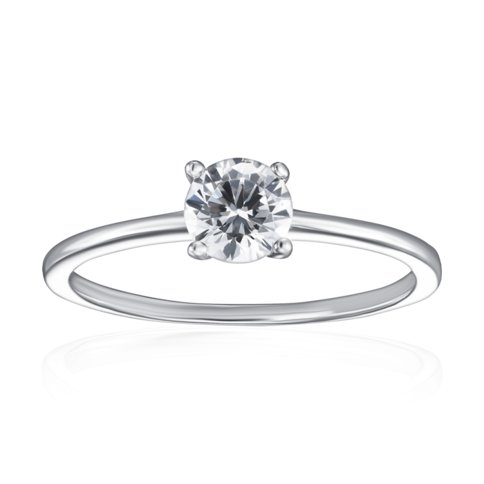 Срібна каблучка з фіанітом. Артикул SZDR16729-R/12/1