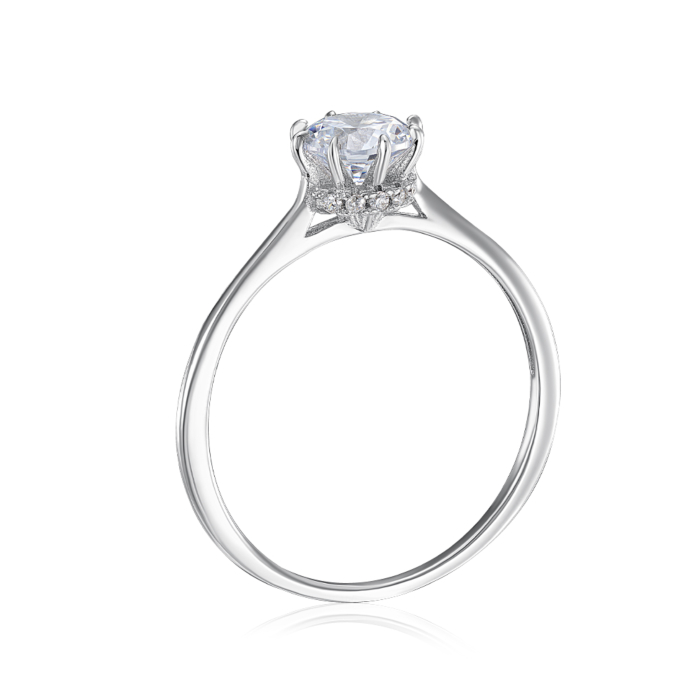 Срібна каблучка з фіанітами. Артикул SZDR16732-R/12/1