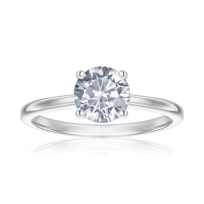 Срібна каблучка з фіанітом. Артикул SZDR16734-R/12/1