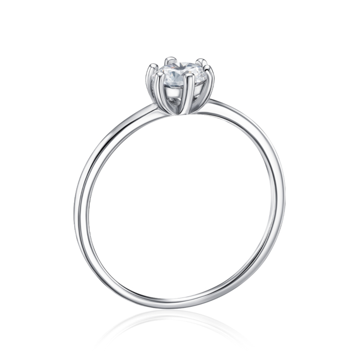 Срібна каблучка з фіанітом. Артикул SZDR16740-R/12/1