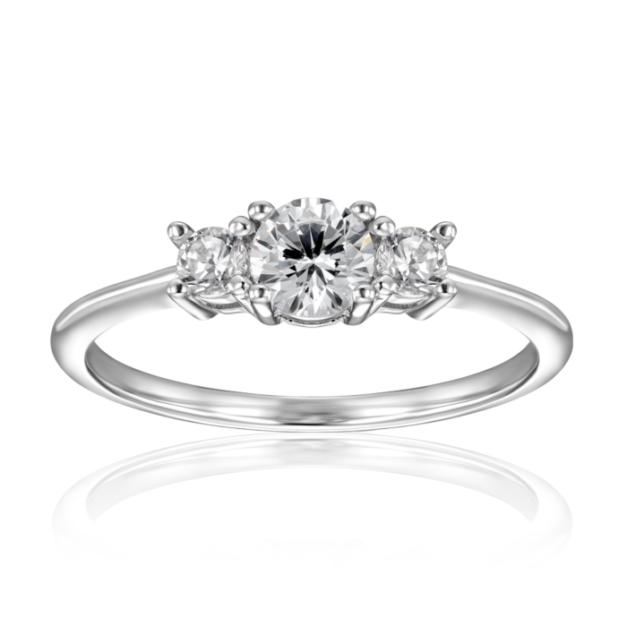 Срібна каблучка з фіанітами. Артикул SZDR16742-R/12/1