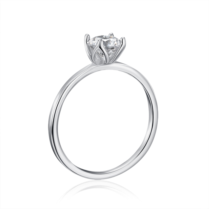 Срібна каблучка з фіанітом. Артикул SZDR16744-R/12/1