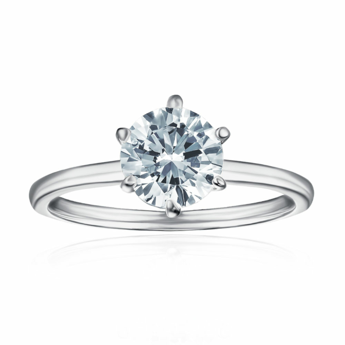 Срібна каблучка з фіанітом. Артикул SZDR16753-R/12/1