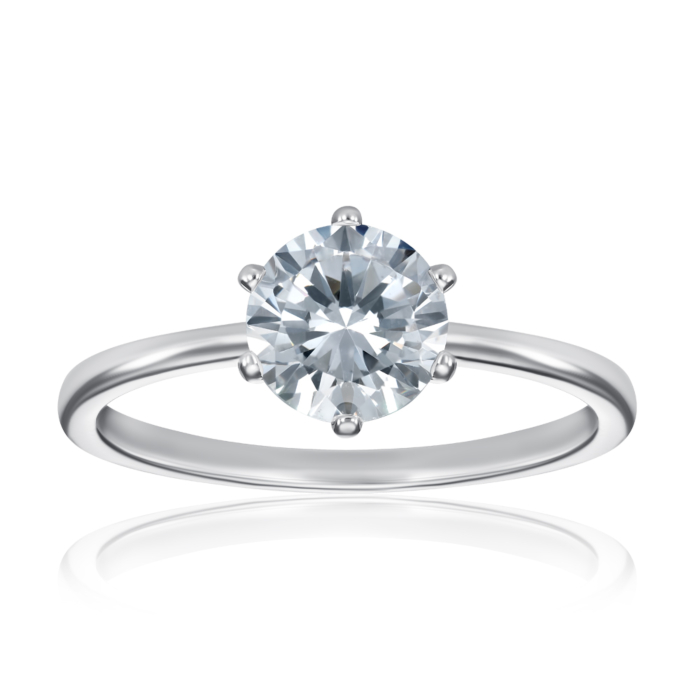 Срібна каблучка з фіанітом. Артикул SZDR16764-R/12/1