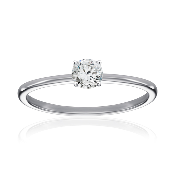 Срібна каблучка з фіанітом. Артикул SZDR16766-R/12/1