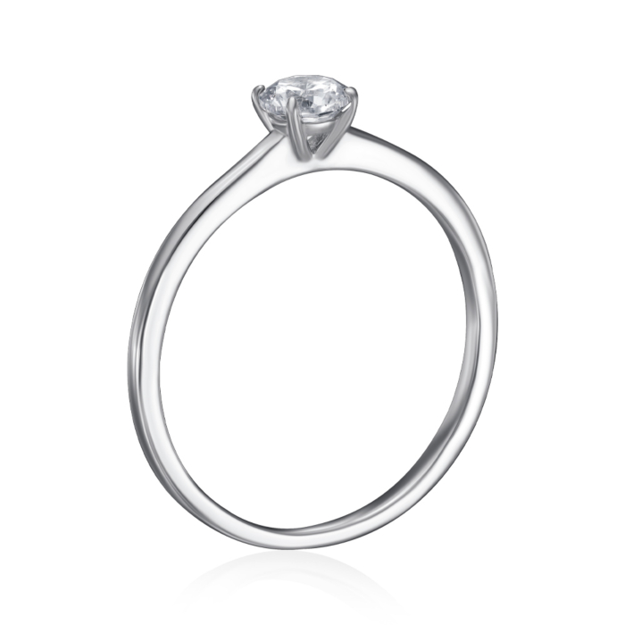 Срібна каблучка з фіанітом. Артикул SZDR16766-R/12/1