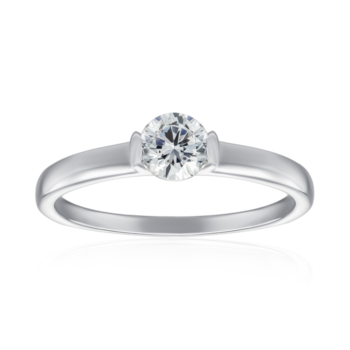 Серебряное кольцо с фианитом. Артикул SZDR16772-R/12/1