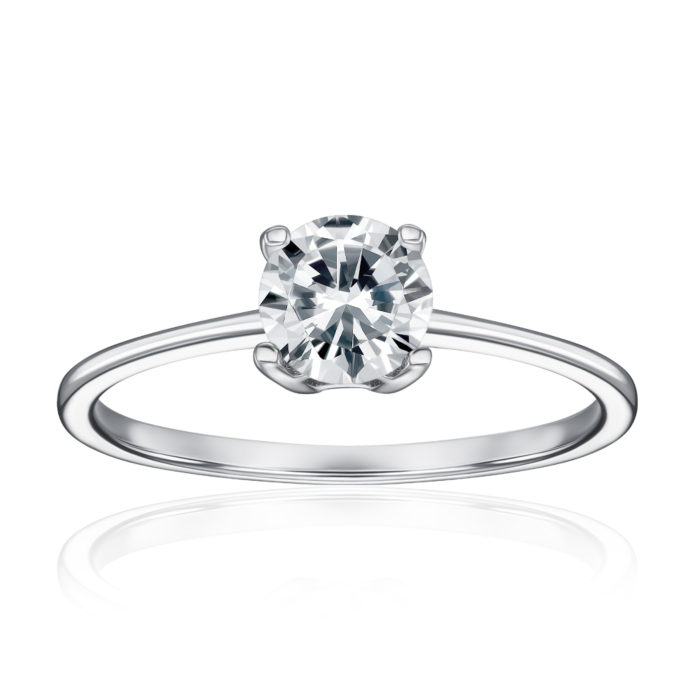 Срібна каблучка з фіанітом. Артикул SZDR16780-R/12/1