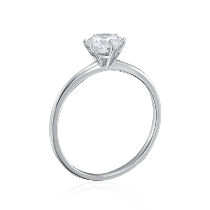 Срібна каблучка з фіанітом. Артикул SZDR16785-R/12/1