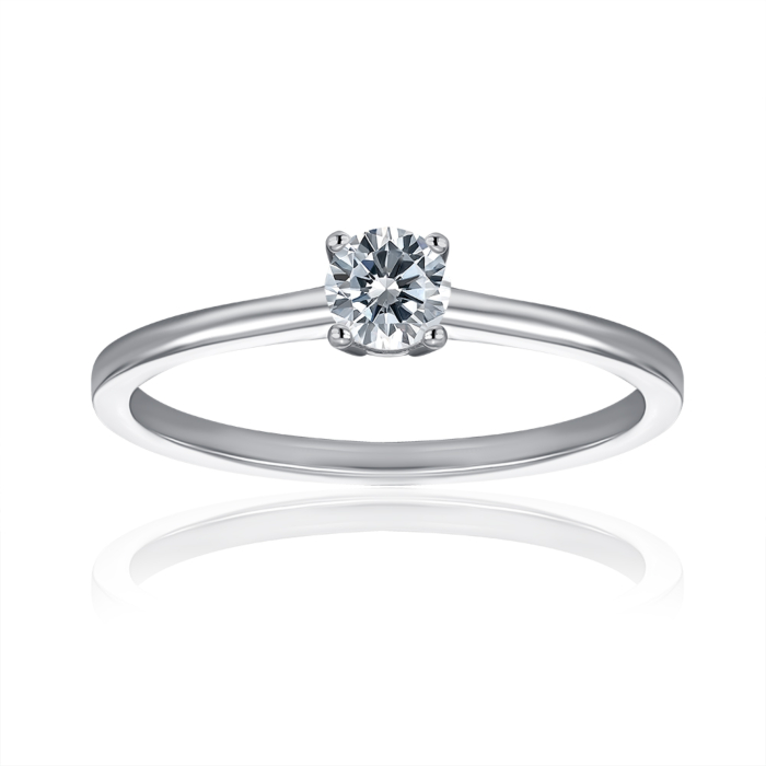 Срібна каблучка з фіанітом. Артикул SZDR16786-R/12/1