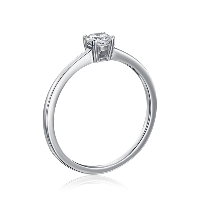 Срібна каблучка з фіанітом. Артикул SZDR16786-R/12/1