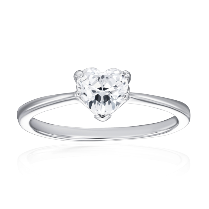 Срібна каблучка з фіанітом. Артикул SZDR16787-R/12/1