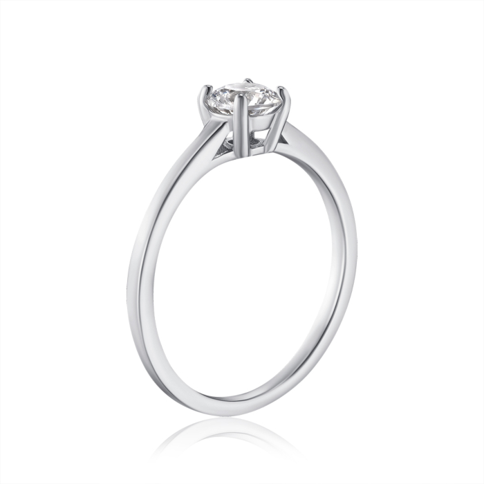 Срібна каблучка з фіанітом. Артикул SZDR16788-R/12/1