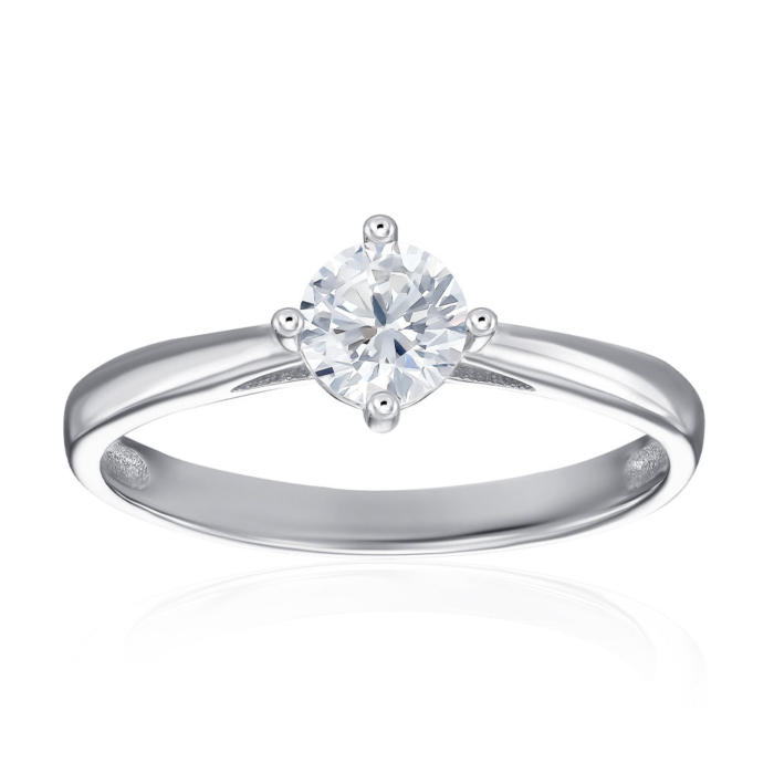 Срібна каблучка з фіанітом. Артикул SZDR16800-R/12/1