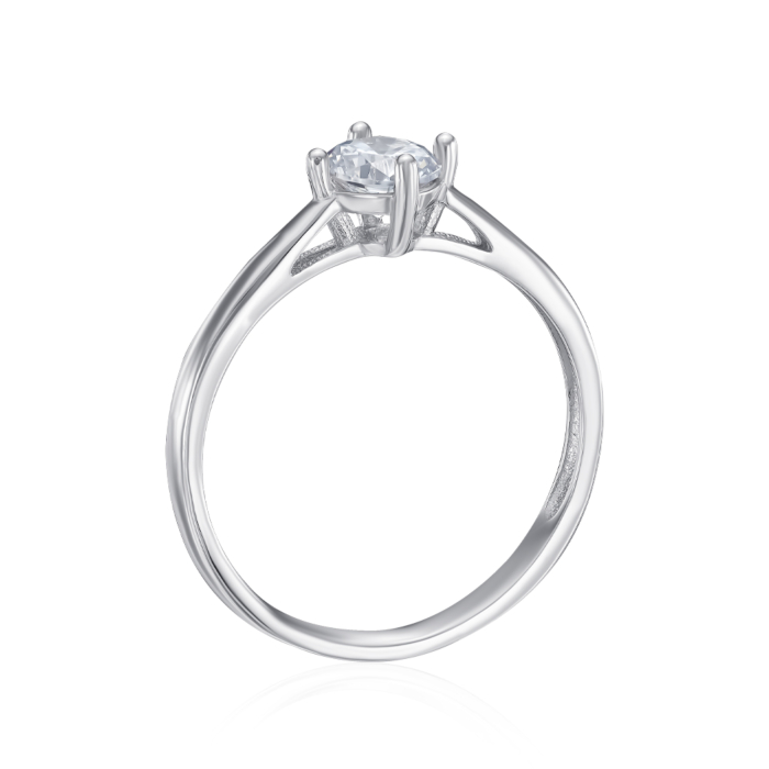 Срібна каблучка з фіанітом. Артикул SZDR16800-R/12/1