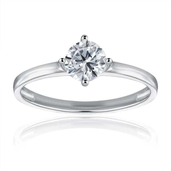 Срібна каблучка з фіанітом. Артикул SZDR16802-R/12/1