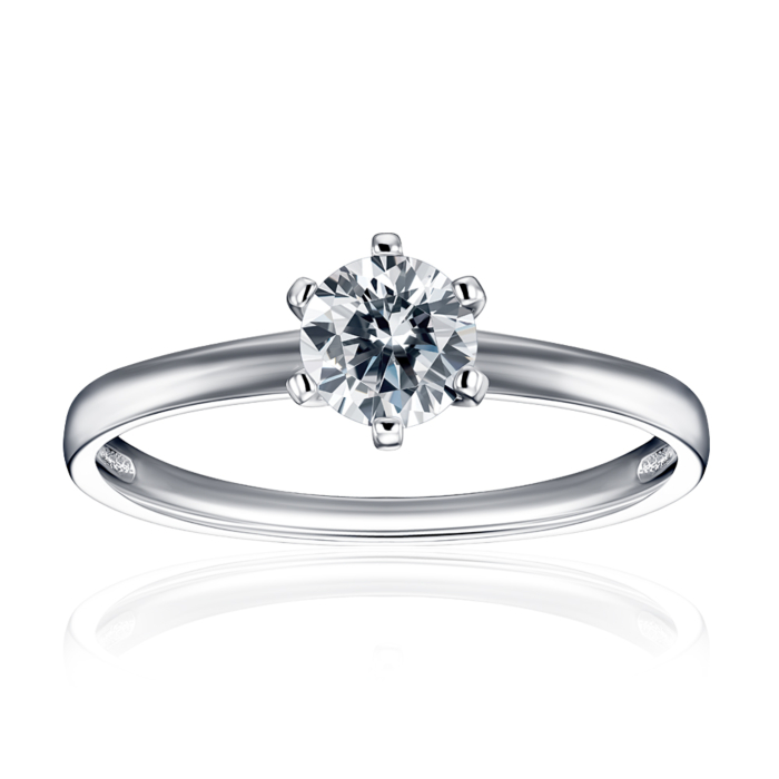 Срібна каблучка з фіанітом. Артикул SZDR16823-R/12/1