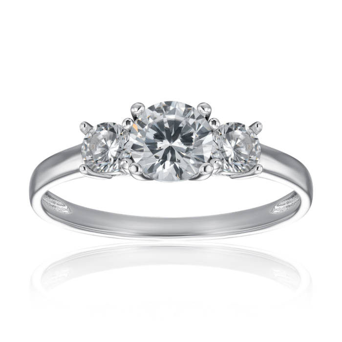 Срібна каблучка з фіанітами. Артикул SZDR16830-R/12/1