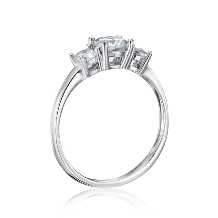 Срібна каблучка з фіанітами. Артикул SZDR16830-R/12/1