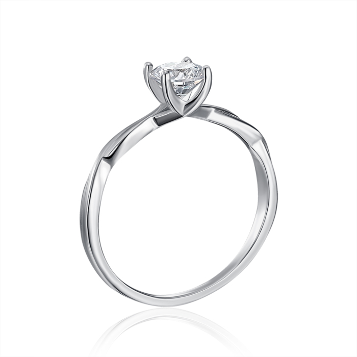 Срібна каблучка з фіанітом. Артикул SZDR16843-R/12/1