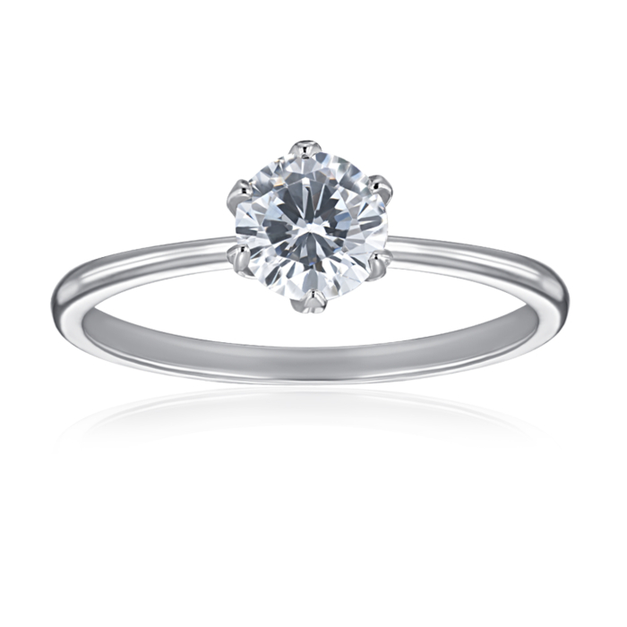 Срібна каблучка з фіанітом. Артикул SZDR16847-R/12/1