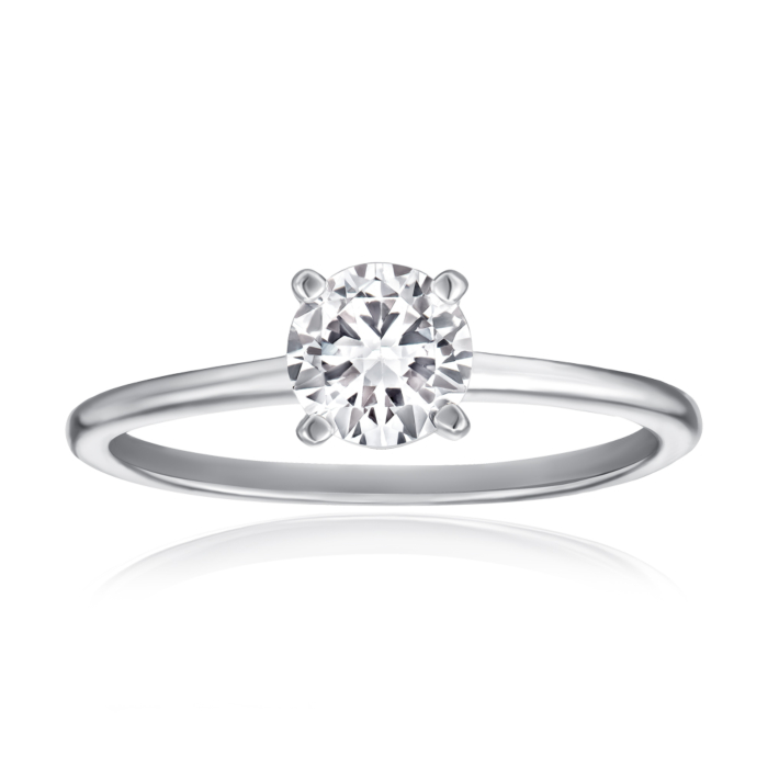 Срібна каблучка з фіанітом. Артикул SZDR16857-R/12/1