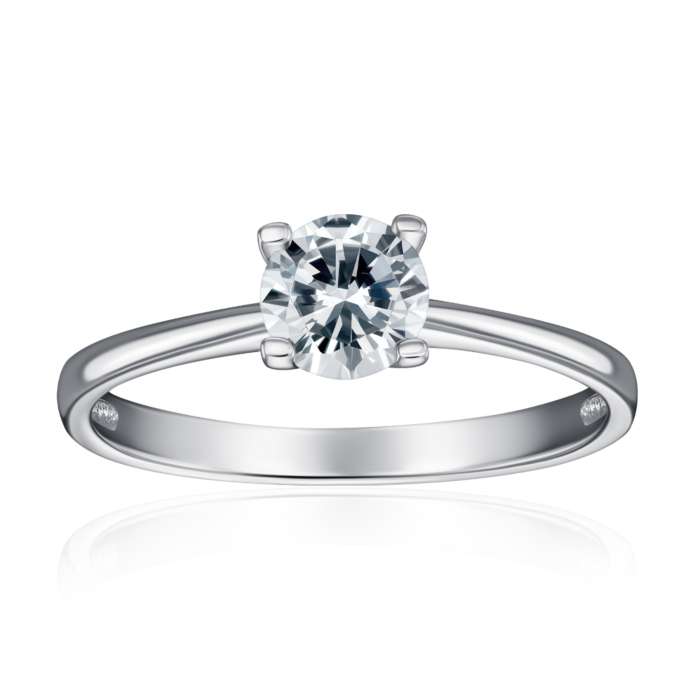 Серебряное кольцо с фианитом. Артикул SZDR16964-R/12/1