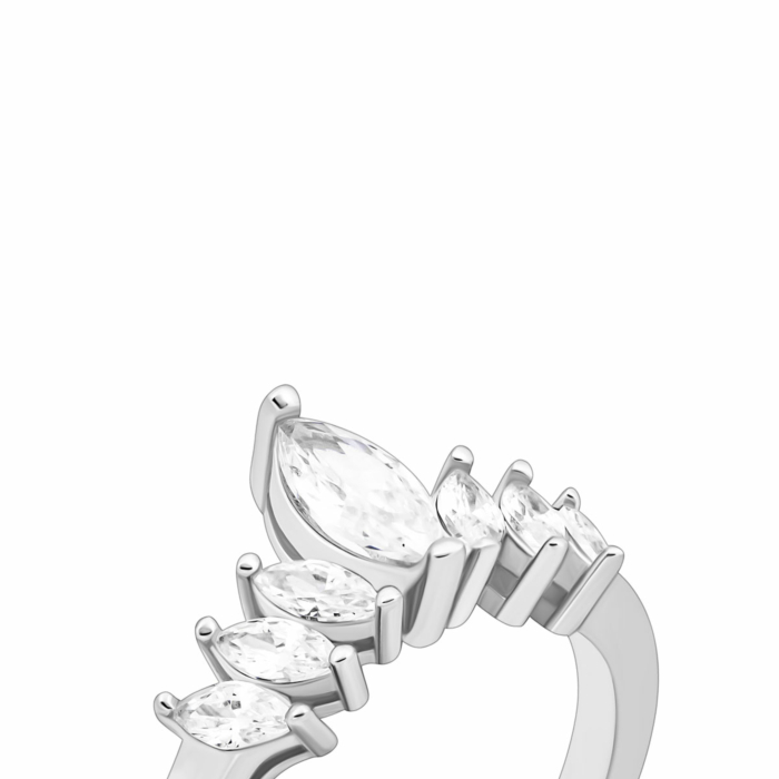 Срібна каблучка з фіанітами. Артикул UG5SZDR18025